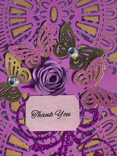 Bed of Butterflies Thank You Card