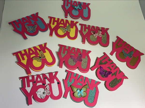 A Set of 10 Miniature Thank You Cards