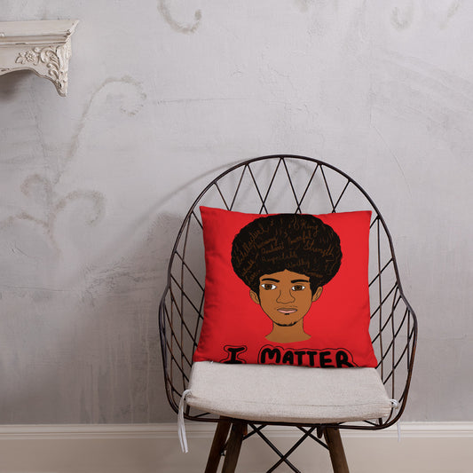 'I Matter' Black King Strong Black Man Afrocentric Assorted Colors Throw Pillow