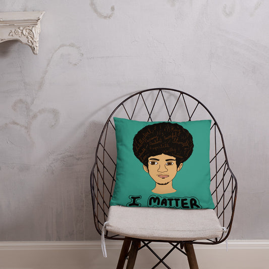 'I Matter' Black King Strong Black Man Afrocentric Throw Pillow