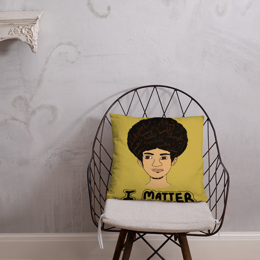 'I Matter' Black King Strong Black Man Afrocentric Assorted Colors Throw Pillow