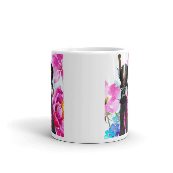 Black girls rock design white glossy mug with design on both sides