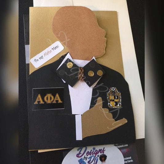 alpha phi alpha alpha man greeting card