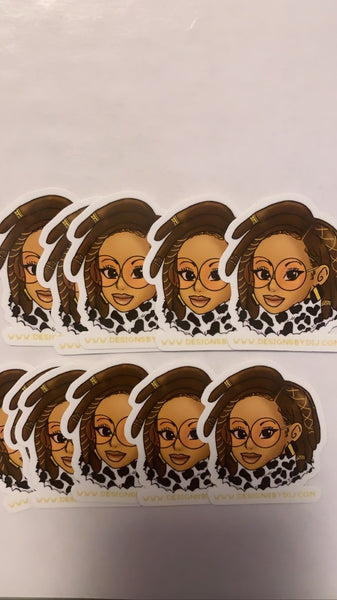Braids And Locs African American Goddess Locs Die Cut Stickers
