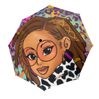 Crowned In Technicolor Umbrella | Natural Hair & Braids Umbrella
