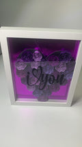 Dream Burgundy Butterfly Shadow Box