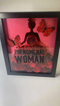 Phenomenal Woman Paper Flower Shadow Box
