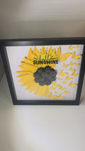 Hello Sunshine Sunflower Shadow Box (12" x 12")