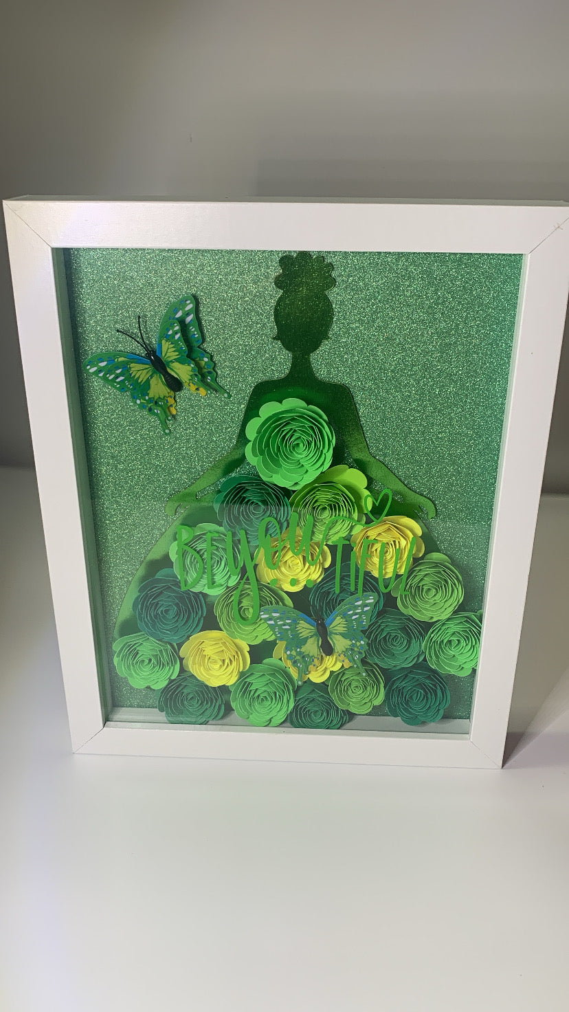 Beautiful Butterfly Shadow Box