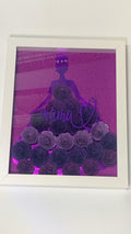 Personalized Black Girl Flower Wall Decor | Custom Wall Art