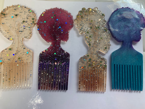 Decorative Afro/Afro Ponytail Puff Picks (PRE-ORDER!)