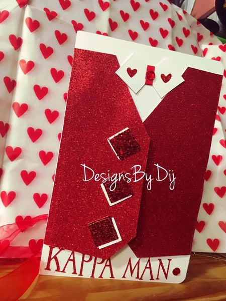 Kappa Man Card, Handmade Greeting Cards, Divine 9 Card, Nupe Card, D9 gifts