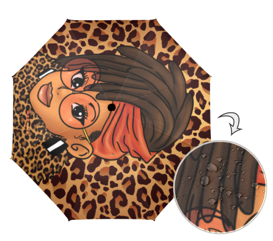Leopard Luxe Umbrella | Full Leopard Print Umbrella