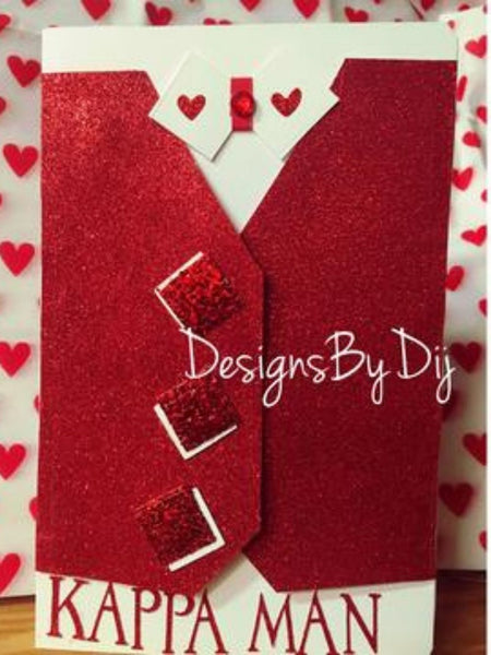 Kappa Man Card, Handmade Greeting Cards, Divine 9 Card, Nupe Card, D9 gifts