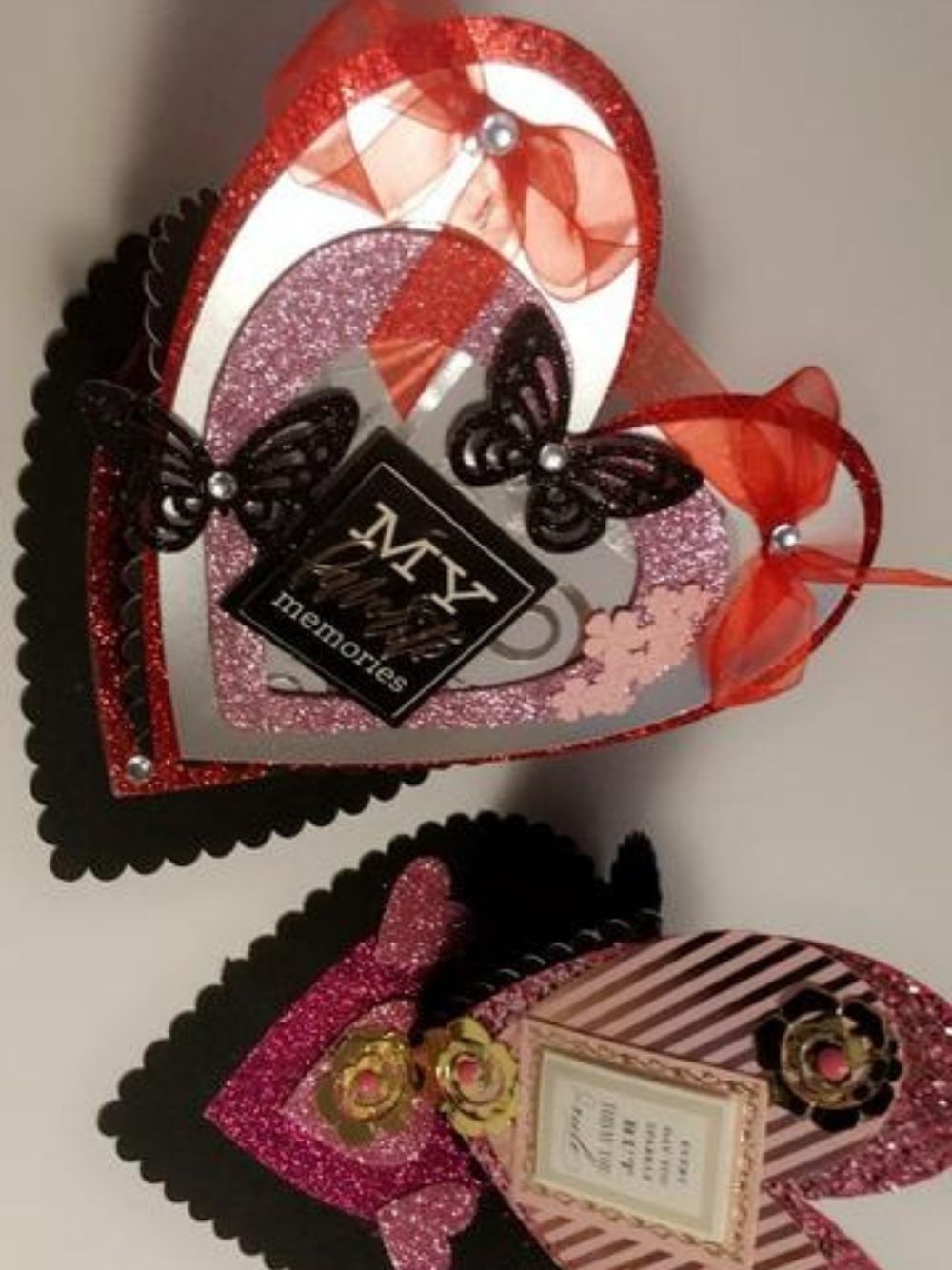 Double Heart Easel Card