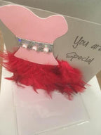 Stylish Feather Dress Card