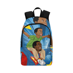 black father black son superman backpack