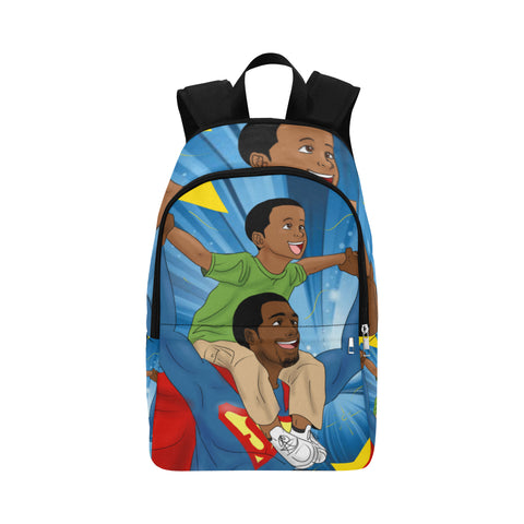 black father black son superman backpack