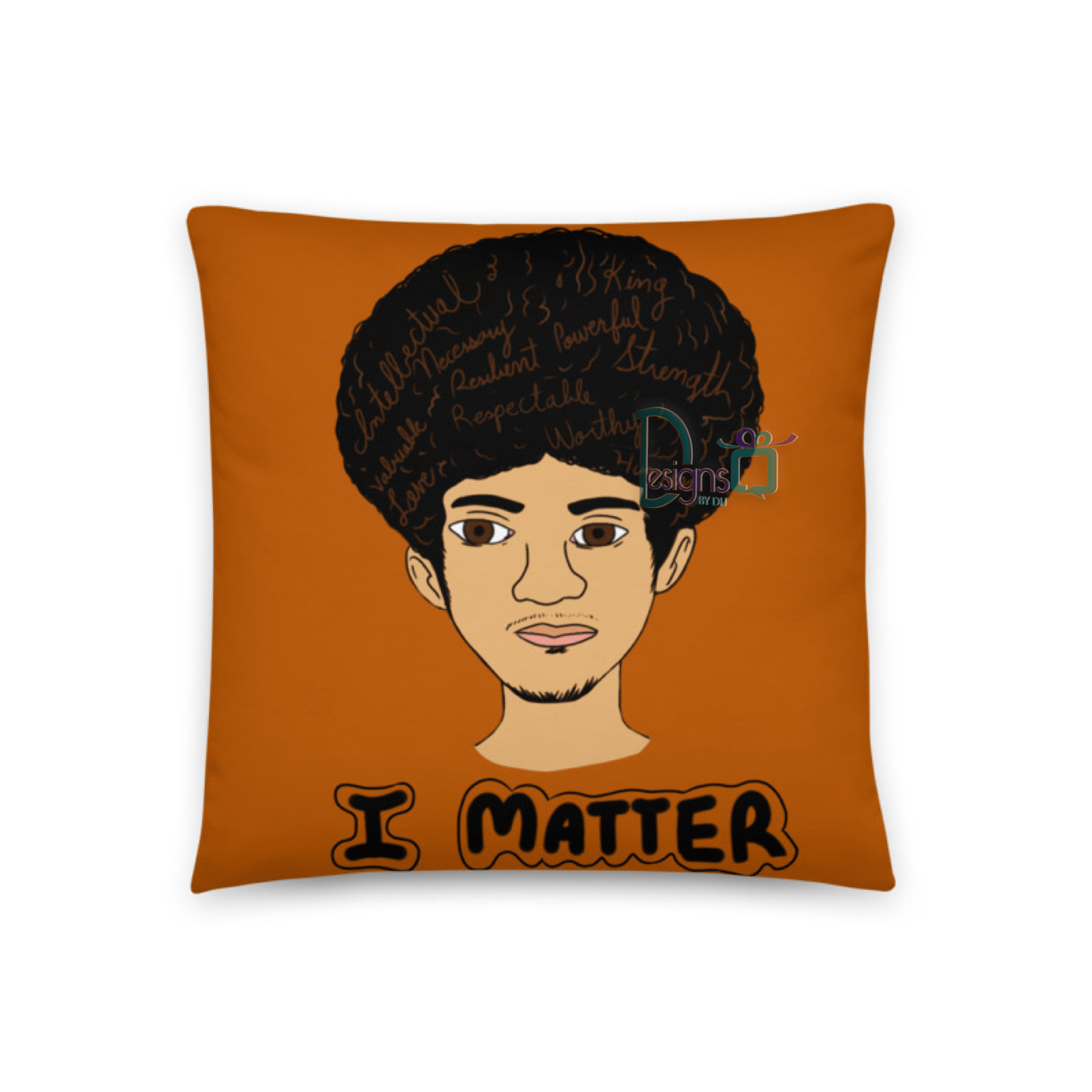 'I Matter' Black King Strong Black Man Afrocentric Assorted Colors Throw Pillow