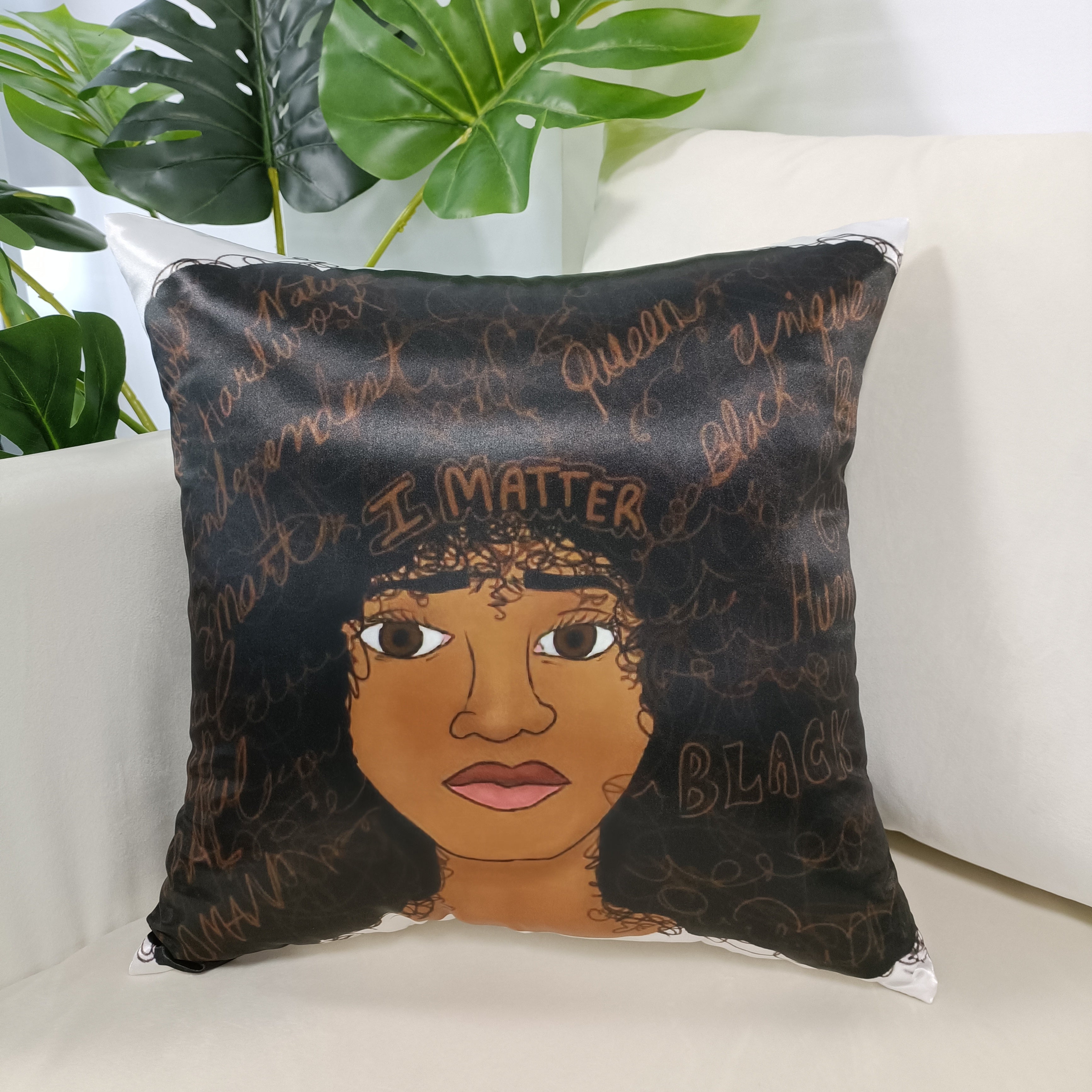 I Matter 18" x 18" Luxury Satin Pillowcase