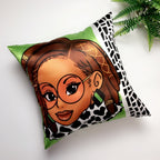 Green Braided/Locs Luxury 18" x 18" Satin Pillowcase