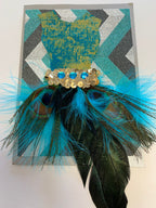 'Dress For Success' Feather Dress Card