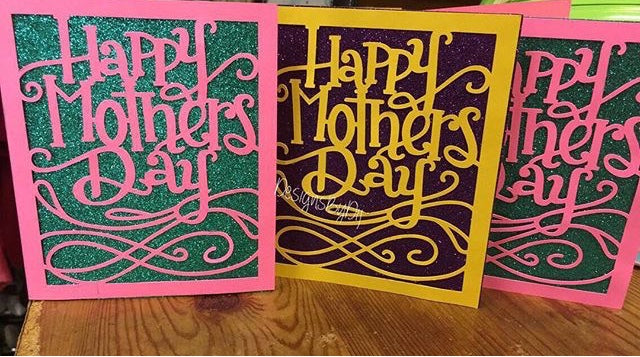 Glitter Base Classic Mother's Day Card
