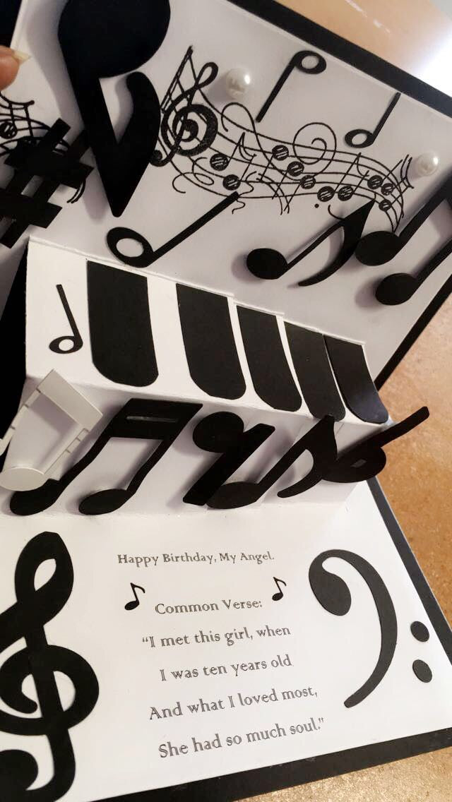 Music Note Pop Up Card