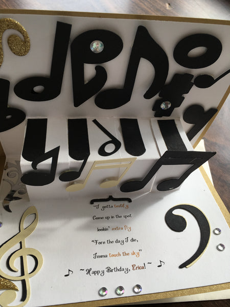 Music Note Pop Up Card