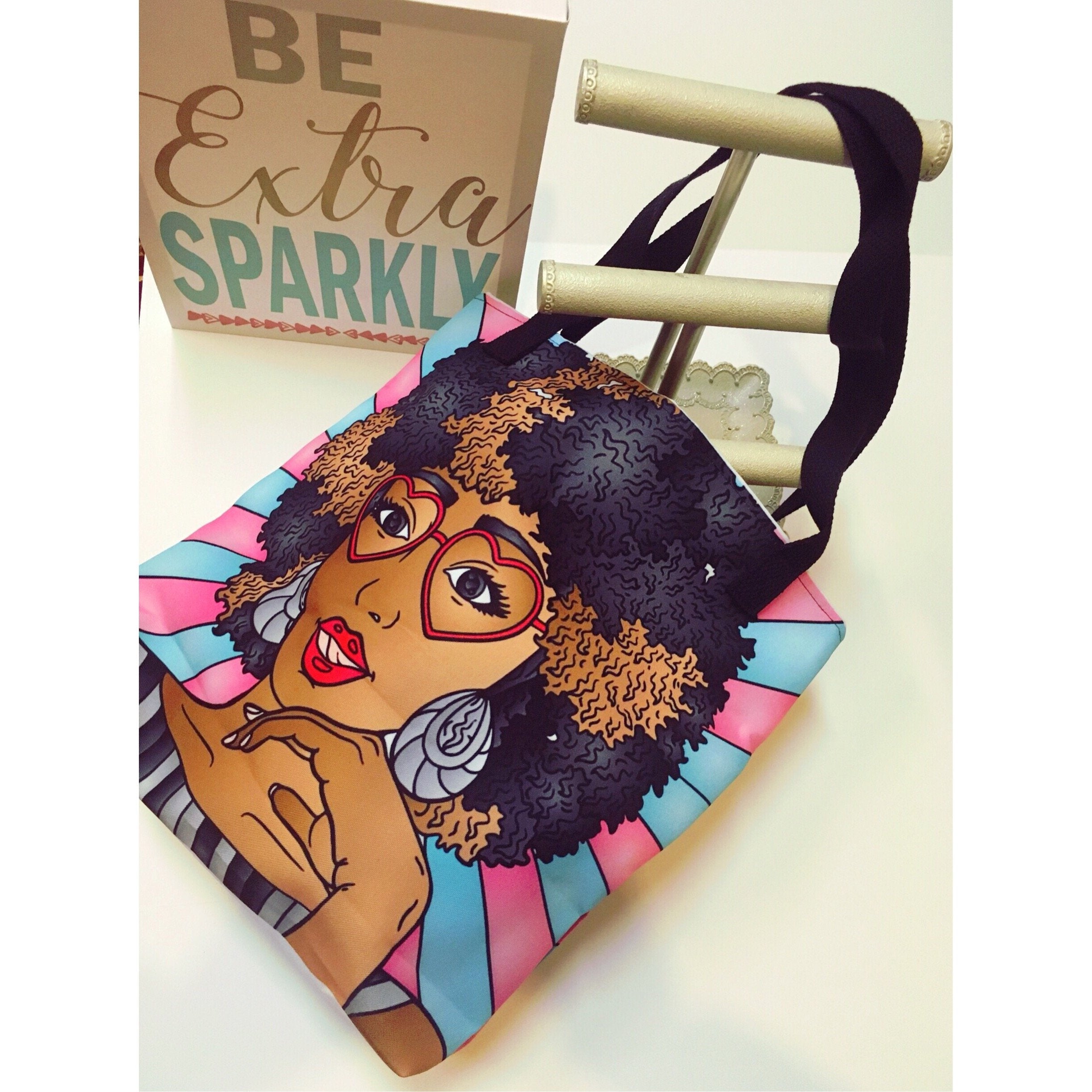 Feisty Suzanna African American Unique Black Art Tote Bag