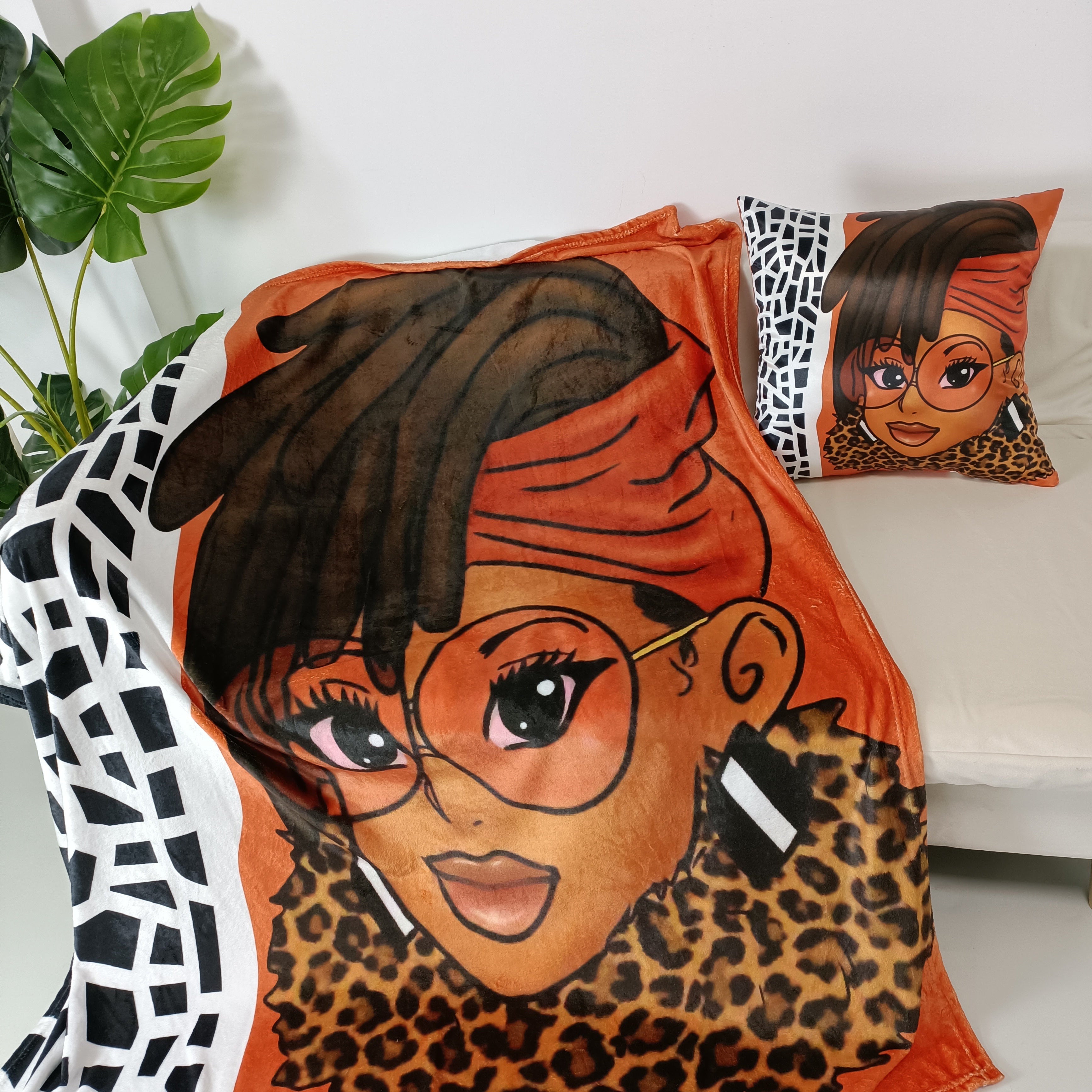 3 Piece Loc'd In Lux Pillowcase, Eye Mask & Throw Blanket Lounge Set