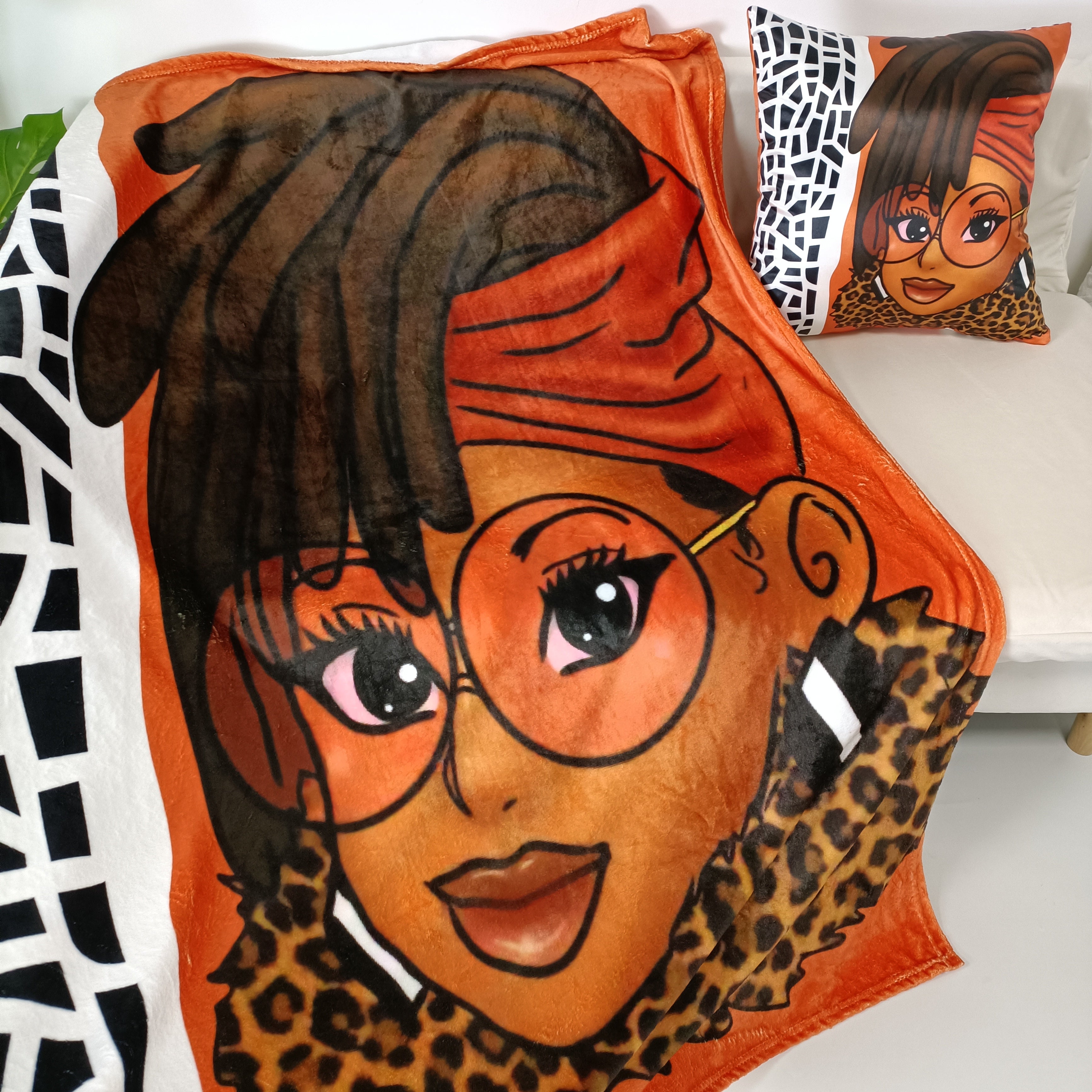 3 Piece Loc'd In Lux Pillowcase, Eye Mask & Throw Blanket Lounge Set