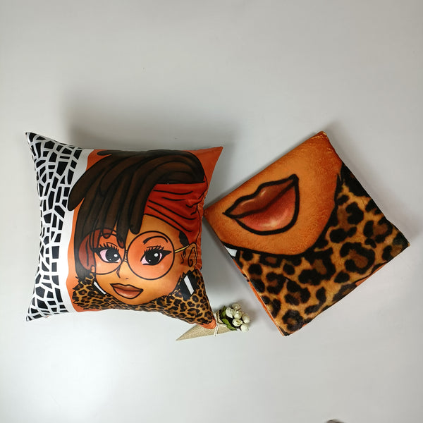 3 Piece Loc'd In Lux Pillowcase, Eye Mask & Throw Blanket Lounge Set