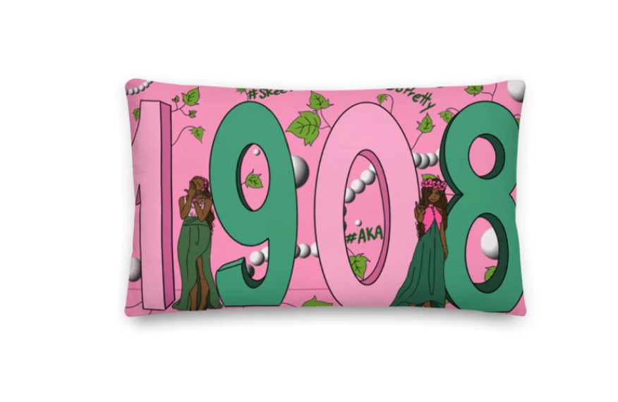 Alpha Kappa Alpha Black Greek Sorority 20" x 12" Pillow