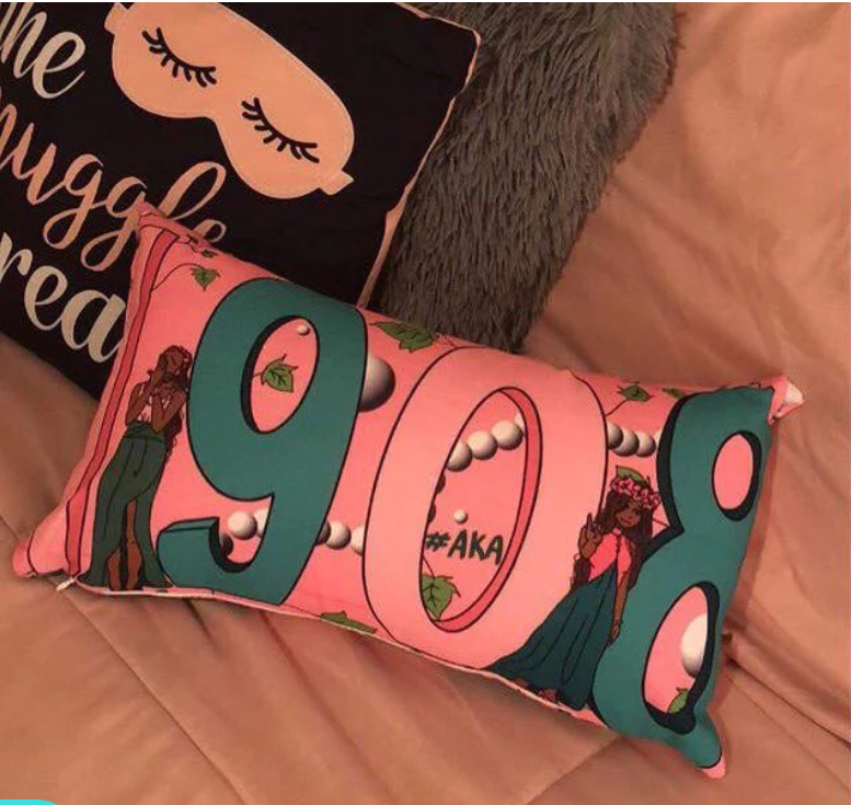 Alpha Kappa Alpha Black Greek Sorority 20" x 12" Pillow