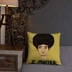 'I Matter' Black King Strong Black Man Afrocentric Assorted Colors Throw Pillow