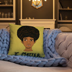 'I Matter' Black King Strong Black Man Afrocentric Assorted Colors Throw Pillow