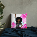Black Girls Rock Black Queen Throw Pillow