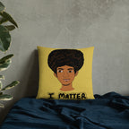 'I Matter' Black King Strong Black Man Afrocentric Assorted Colors Throw Pillow