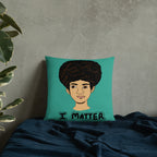 'I Matter' Black King Strong Black Man Afrocentric Throw Pillow