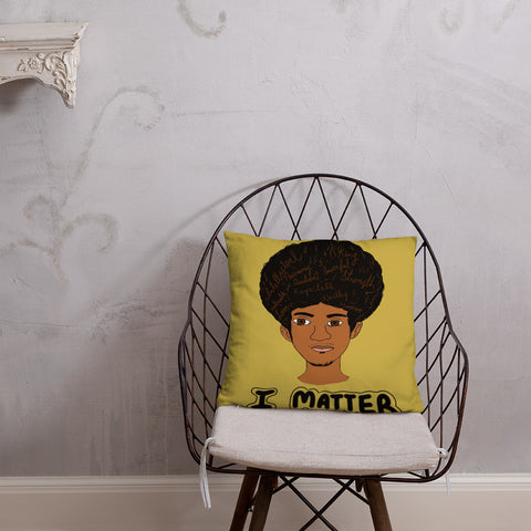 'I Matter' Black King Strong Black Man Afrocentric Assorted Colors Throw Pillow