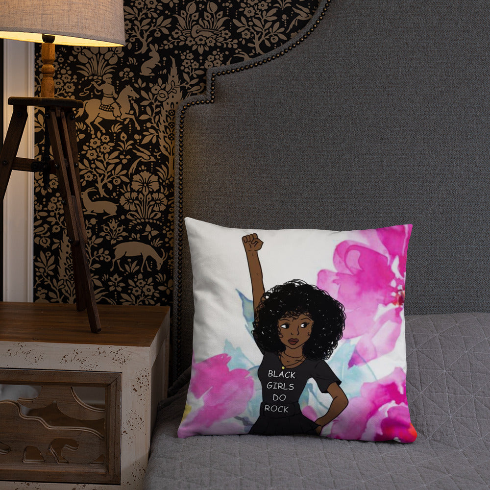 Black Girls Rock Black Queen Throw Pillow