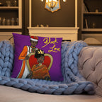 Black Love Black Couple King and Queen Square Throw Pillow
