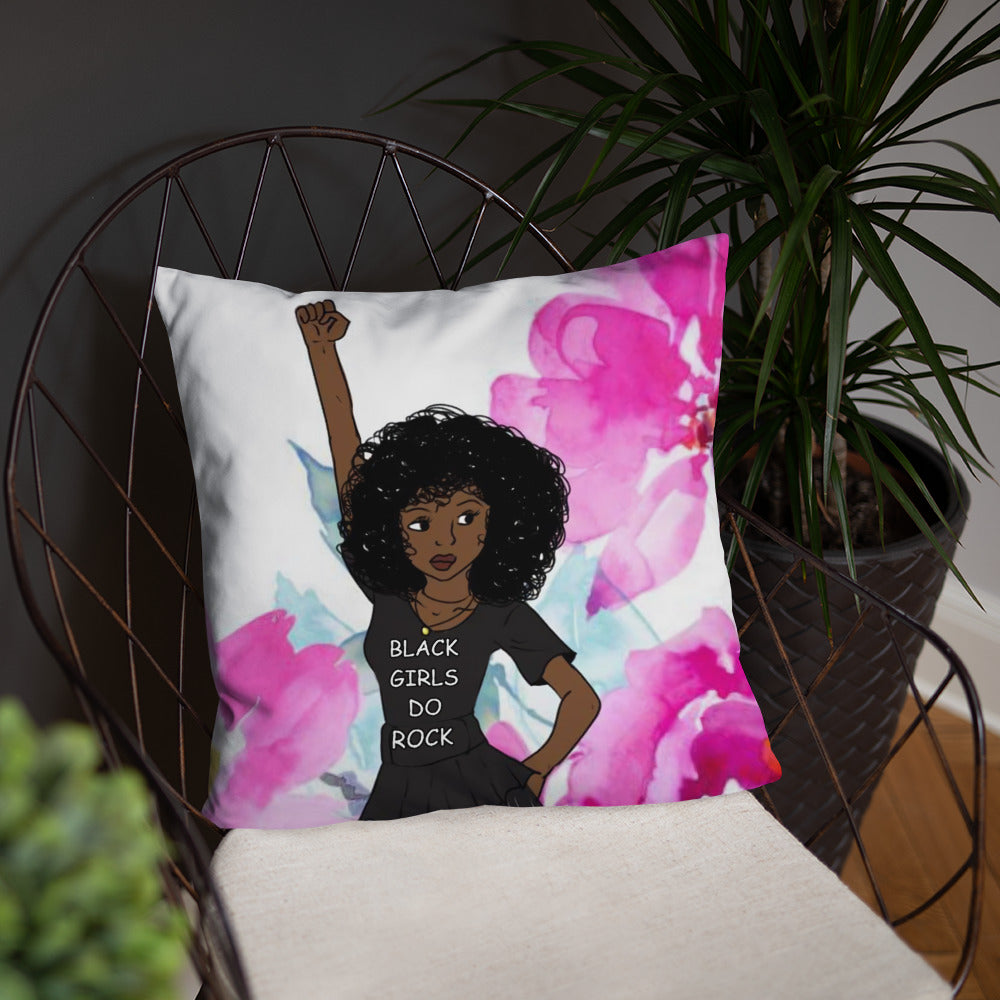 Black Girls Rock Black Queen Throw Pillow