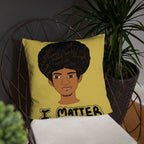 'I Matter' Black King Strong Black Man Afrocentric Assorted Colors Throw Pillow