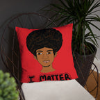 'I Matter' Black King Strong Black Man Afrocentric Assorted Colors Throw Pillow