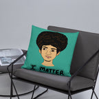 'I Matter' Black King Strong Black Man Afrocentric Throw Pillow