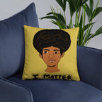 'I Matter' Black King Strong Black Man Afrocentric Assorted Colors Throw Pillow