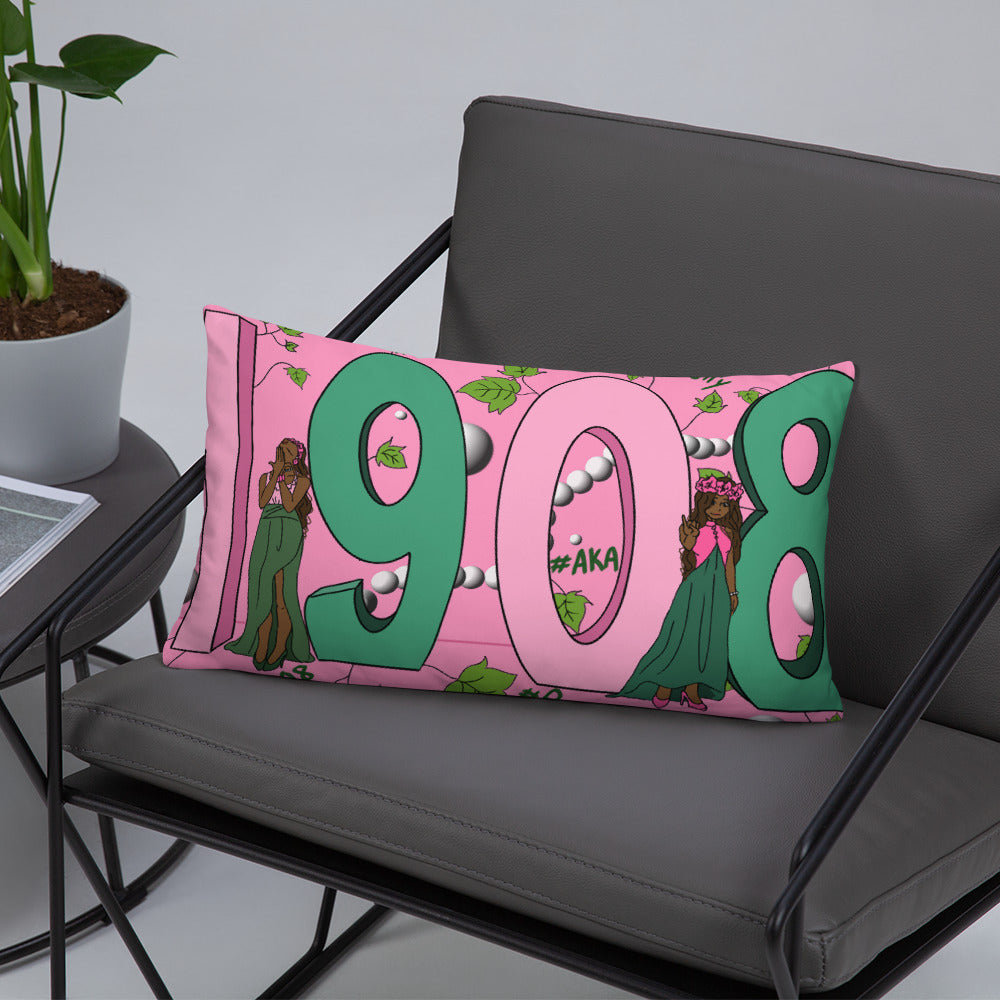 Alpha Kappa Alpha Black Greek Sorority 20" x 12" Pillow