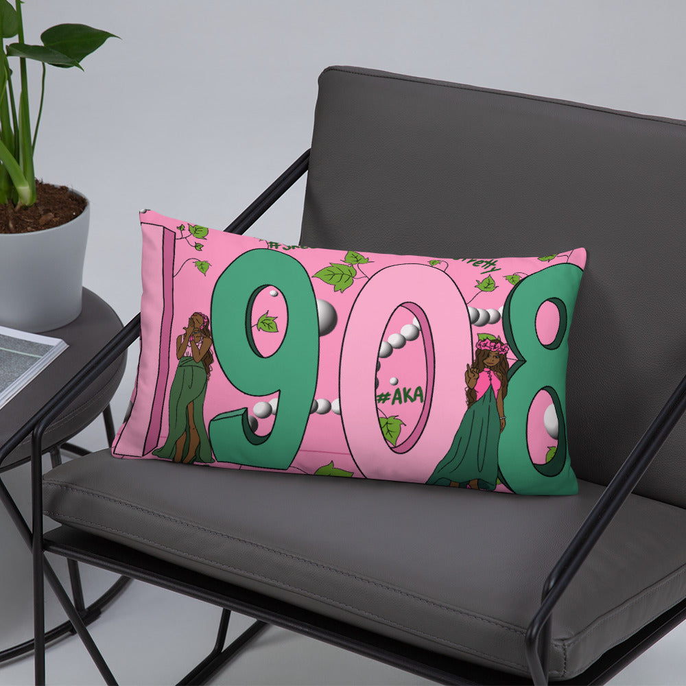 Alpha Kappa Alpha Black Greek Sorority 20" x 12" Pillow